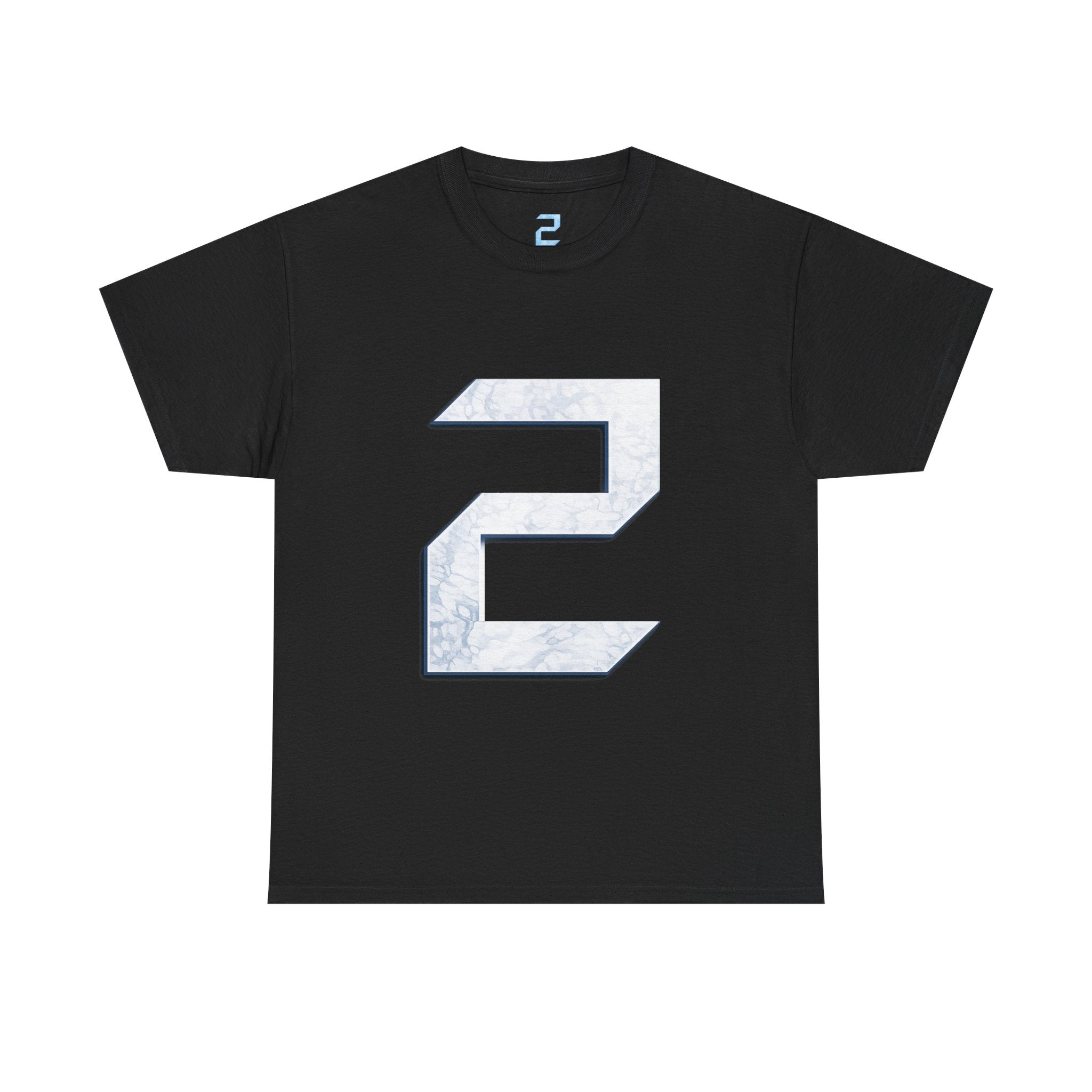 Copy of Number 2 Ice-Blue Graphic Tee — Retro Sports Jersey Style Shirt